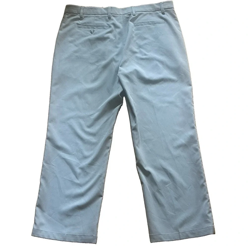 Callaway Mens Golf Pants Light Gray tag 40x30 Flat Front Performance 40x29